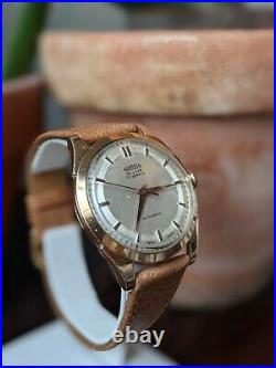 Gents Vintage Roamer De Luxe Jumbo 35mm Rare Dial Gold Plated Watch Serviced