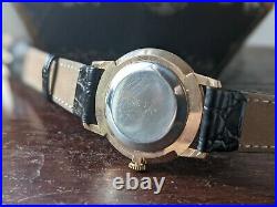 Gents Vintage Venus Sectioned Geometric Gold Plated Slim Dress Watch Serviced