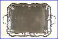 Gorham Signed Vintage Silver Plate Butler Tray with Handles