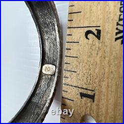 H6 TAT2 Vintage Silver Bela Small Oval Labradorite Coin 24K Gold Silver Plate
