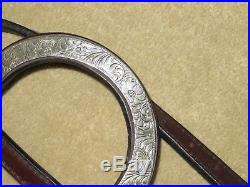 HIGH QUALITY Vintage 1 Ear HEAVY SILVER PLATE Western Show Headstall Bridle GUC