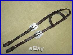HIGH QUALITY Vintage 1 Ear HEAVY SILVER PLATE Western Show Headstall Bridle GUC