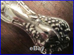 HOLLOW HANDLE CHEESE KNIFE! Vintage INTERNATIONAL silver VINTAGE GRAPE pattern