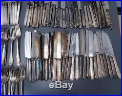 HUGE 450pc Lot Antique Vtg Silverplate Flatware Serving Craft spoon knife fork
