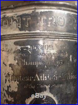 HUGE ANTIQUE TROPHY vintage LARGE OLD LOVING CUP prize BIG WASHINGTON UNIVERSITY