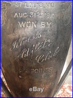 HUGE ANTIQUE TROPHY vintage LARGE OLD LOVING CUP prize BIG WASHINGTON UNIVERSITY