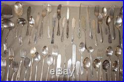 HUGE LOT 193 Pieces Vintage Antique SILVERPLATE FLATWARE Crafts Jewelry Resell