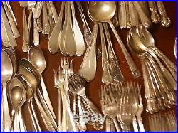 HUGE LOT 240 Pieces Vintage Antique SILVERPLATE FLATWARE Crafts Jewelry Resell