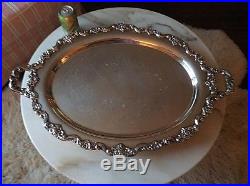 HUGE Vintage TOWLE GRAND DUCHESS 30 Silverplate Footed Tray Chased