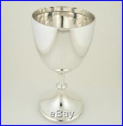 Heavy Vintage Silver Communion Paten Plate 1988 & Edwardian Silver Goblet 1907