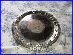 Historical Vintage, Presentation Tray, Silver Plate, hourse, peacock, lion, elephan