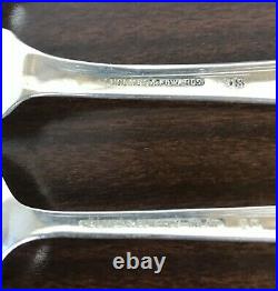 Holmes & Edwards Youth Pattern 50 Piece Silver Plate Flatware Wooden Box 1940s