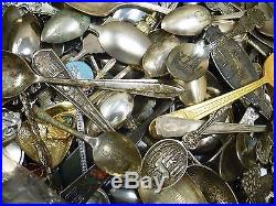 Huge 14lb Mixed Blind Lot of Vintage & Modern Collectible Souvenir Spoons