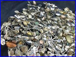 Huge 25lb Mixed Blind Lot of Vintage & Modern Collectible Souvenir Spoons