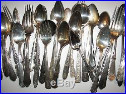 Huge Lot 450 pc. Vintage Silverplate Flatware Spoons Forks Arts Craft Resale