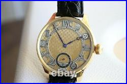 IWC Vintage 1913 New Cased Gold Plated Double Dial LUXURY Men`s Swiss Wristwatch