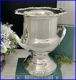 Ice Bucket Vintage Leonard Champagne Bucket Silver Plate Vintage Trophy Vase