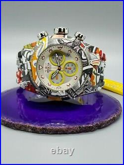 Invicta Men Swiss 53mm Bolt Aqua/Hydro Plated GRAFFITI Themed Chronograph Watch