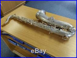 J. W. York Vintage Tenor Saxophone Satin Silver Plate (1930s Model)