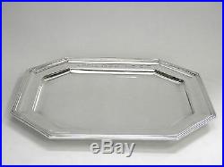 JUDAICA VINTAGE SILVER PLATED TRAY / SERVING PLATTER c. 1930 SHABBOS