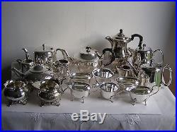 Job Lot of Vintage Silver Plated Tea Ware Tea Sets Teapots Coffee Pots 6 kg