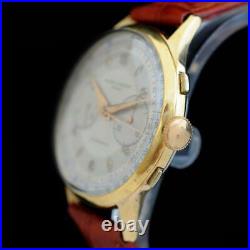 Jumbo 38mm Baume Mercier Chronograph Gold Plated Swiss Authentic Gents Watch