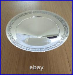 Keith Murray for Mappin and Webb art deco silverplate tazza dish plate 1930s