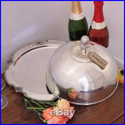 Kensington Cloche with Plate Silver Plated Luxury Handmade Vintage Dome Serving