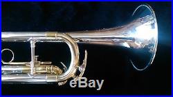 King Symphony Super 20 DB Bb Trumpet Vintage Model 1049 Silver and Gold Plate