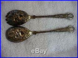 Ko- Vintage Silvercraft Salad Fork & Spoon (made In Sheffield England) #15455