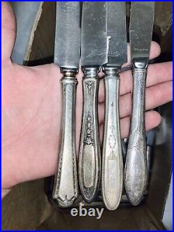 LOT Silver Plated Knives 15 Pounds VINTAGE FLATWARE