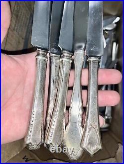 LOT Silver Plated Knives 15 Pounds VINTAGE FLATWARE