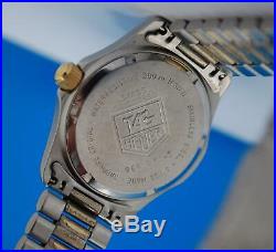 Ladies Tag Heuer 2000 2-tone 18K Gold plate & SS Professional watch Gold Dial