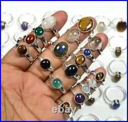 Lapis & Mix Gemstone 925 Sterling Silver Plated Wholesale Lot Rings Jewelry