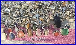 Lapis & Mix Gemstone 925 Sterling Silver Plated Wholesale Lot Rings Jewelry