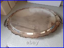 Large Antique Silver Plated German Wmf- Serving Tray 21 X 14 Inch