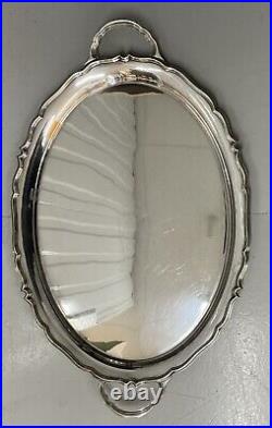 Large Antique Silver Plated Oval Butlers Tray Sheffield C1890 70cm 3.2kg