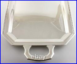 Large Handsome Art Deco Mappin & Webb Silver Plated Drinks Cocktail Tray