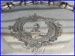 Large VTG Footed Showpiece Silverplated Tray For Big Parties 29 X 20 Weigh 15p