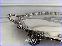 Large VTG Footed Showpiece Silverplated Tray For Big Parties 29 X 20 Weigh 15p