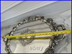 Large VTG Footed Showpiece Silverplated Tray For Big Parties 29 X 20 Weigh 15p