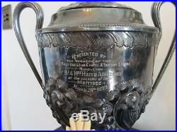 Large Vintage Antique 1899 Coffee Tea Urn Silver Plate