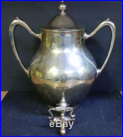 Large Vintage Helmsley Plaza Hotel Silver Coffee Urn With Spigot Double Handle