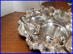 Large Vintage Silverplate Towle Punch Bowl Set With 12 Cups And Ladle
