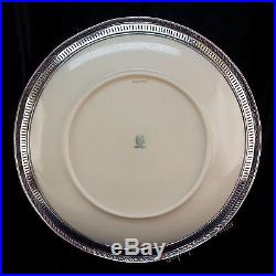 Lenox China Vintage 12 Cabinet Chop Plate BLUE TREE Sterling Silver Frame Rim