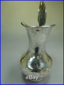Los Castillo Taxco vintage silver plated pitcher parrot handle 8