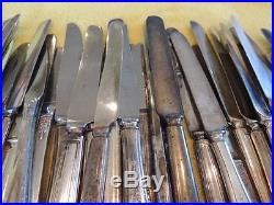 Lot of 120 Silverplate Dinner Knives Vintage CRAFT Flatware Hollow Flat Antique