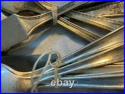 Lot of 53 Pcs Matched Groups Silver Plate Vintage Flatware Rogers, Oneida +
