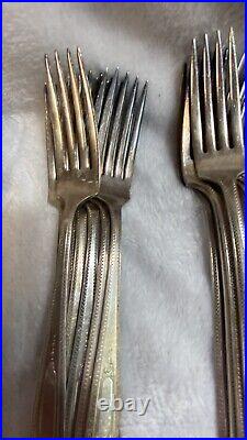 Lot of 65 Vintage Silver Plate Silverware same Pattern different Makers