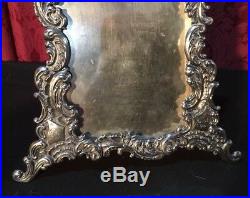 Lovely Vintage Antique Victorian Silver Plate Easel Back Picture Frame